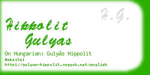 hippolit gulyas business card